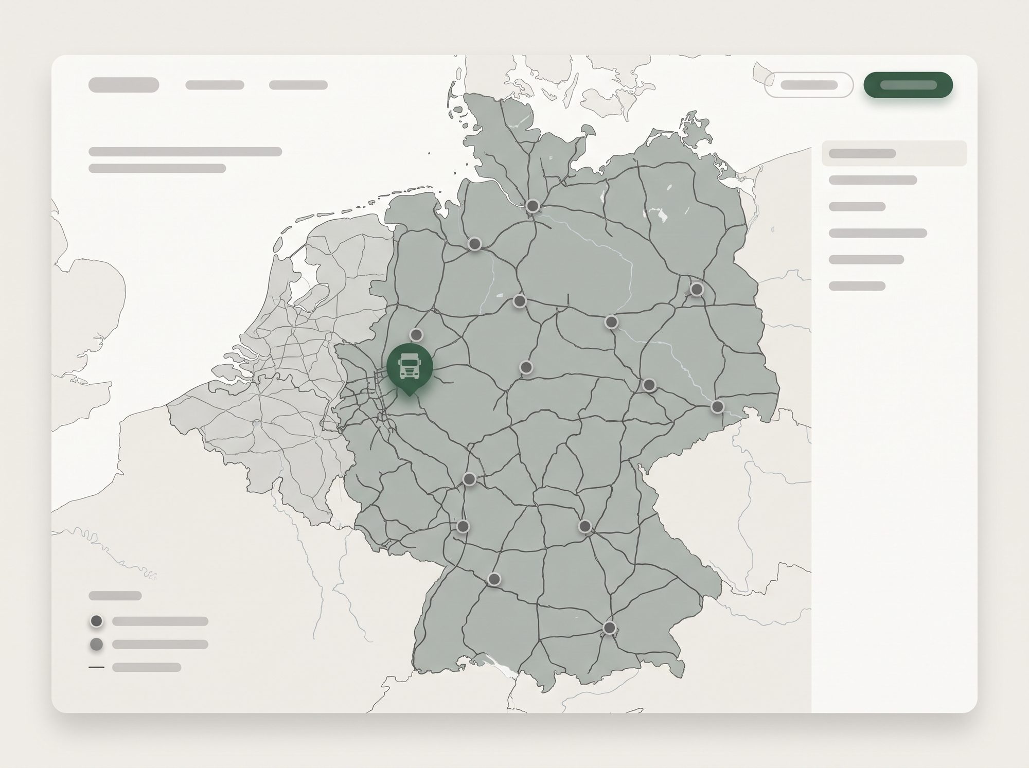 Deutschlandkarte mit Depots