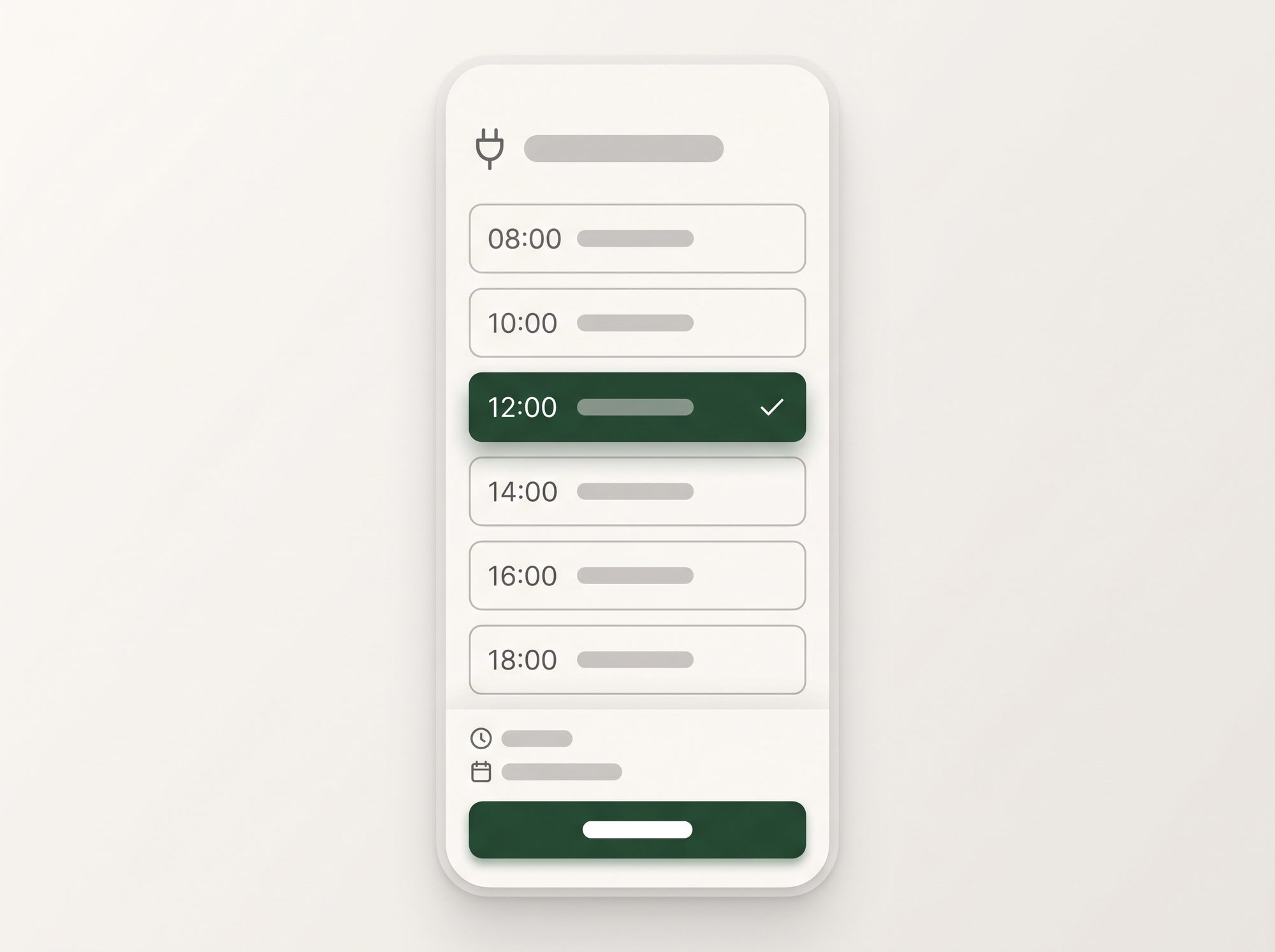 App-Ansicht: Zeitfenster für einen Ladeplatz reservieren