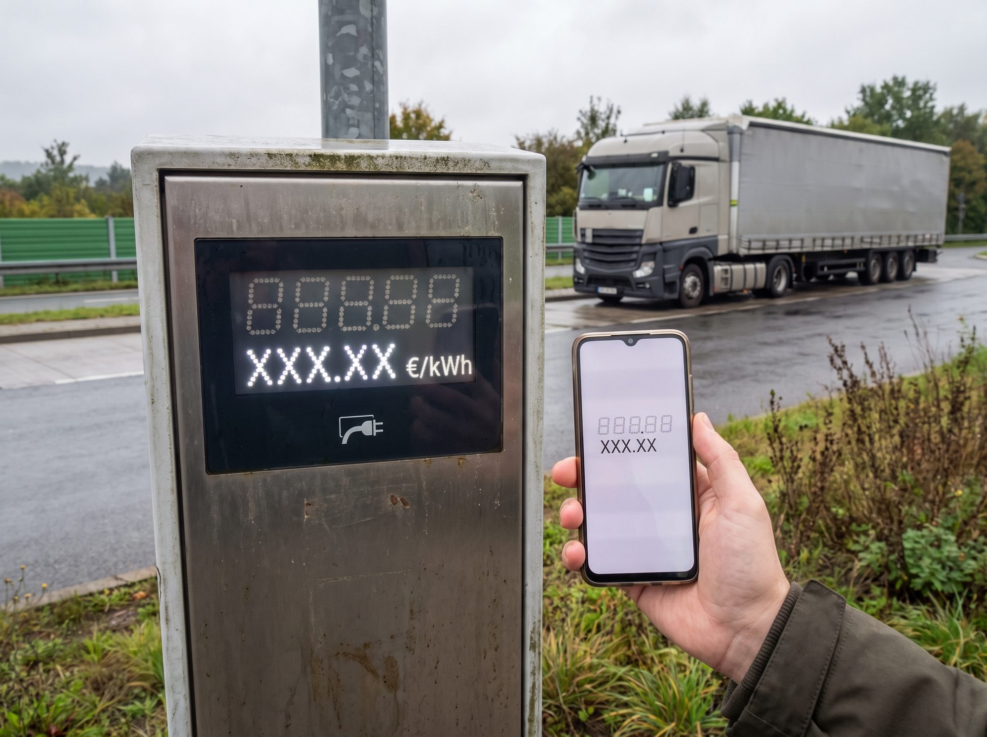 Preisanzeige an der Säule und in der App