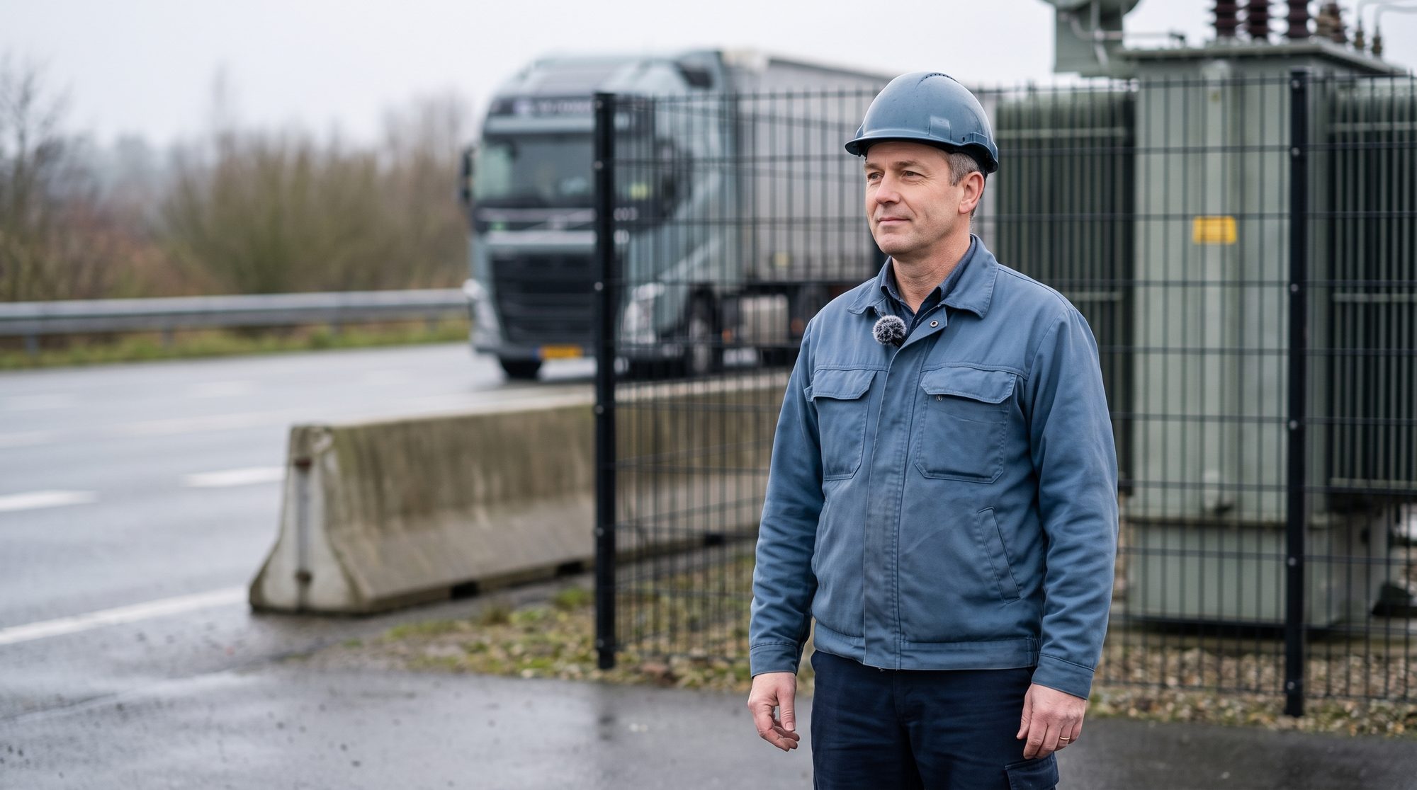 Interview mit dem Netzanschluss-Team vor der Trafostation