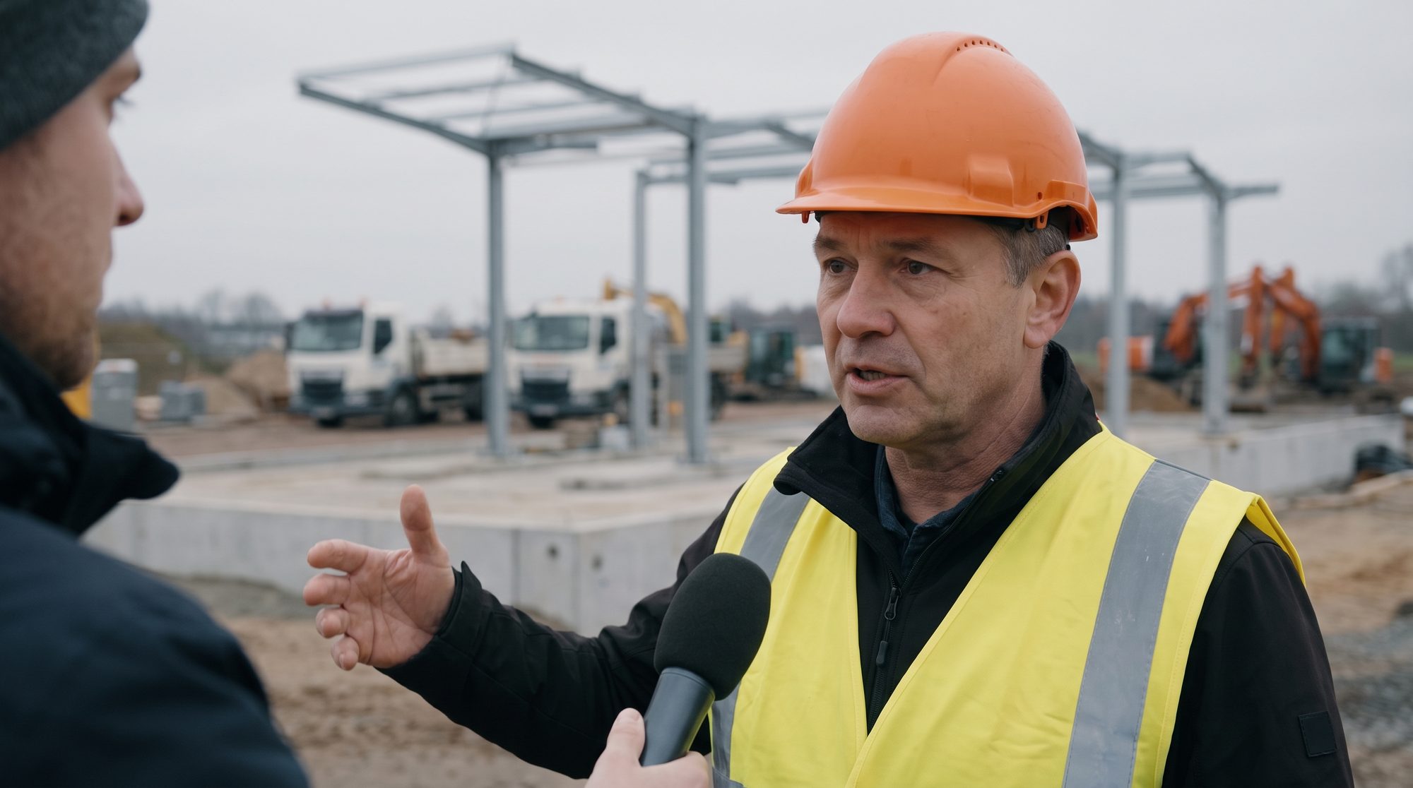 Baustellen-Interview am Ladehub Osnabrück